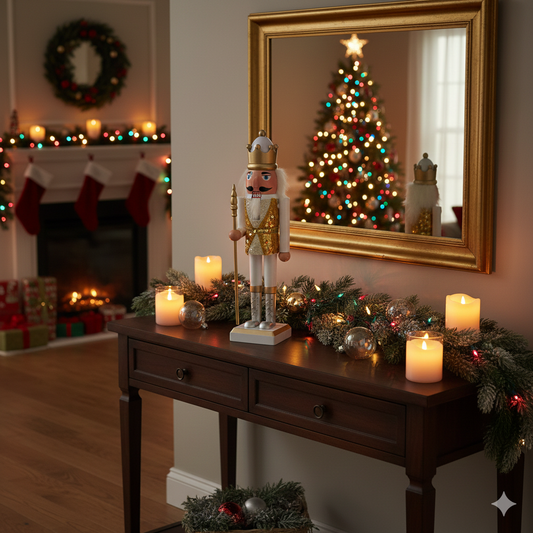 Cascanuez de PVC con luces de 38cm