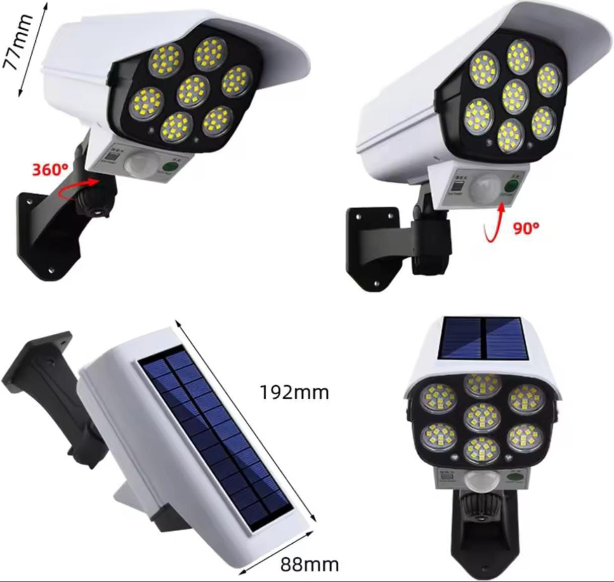 FOCO SOLAR TIPO CAMARA DE SEGURIDAD