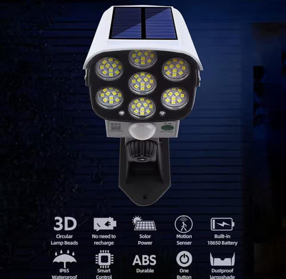FOCO SOLAR TIPO CAMARA DE SEGURIDAD